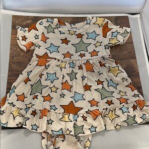 Posh Peanut Starry Kids Dress - Multicolor